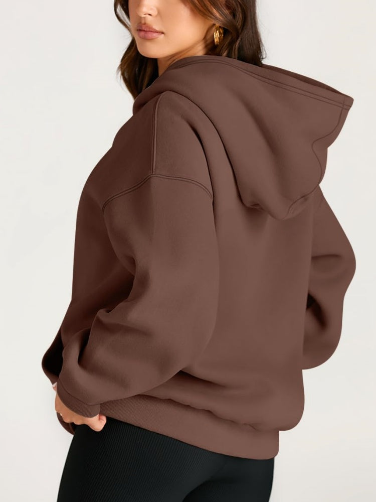 Women's Oversized Fleece Hooded Sweatshirt (Buy 2 Free Shipping)