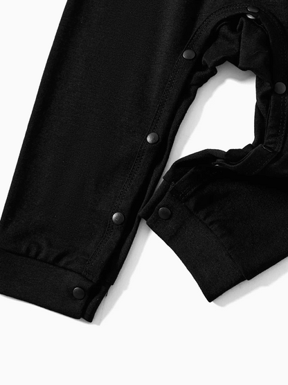 Family Christmas  Long-sleeve Black White Letters Pajamas