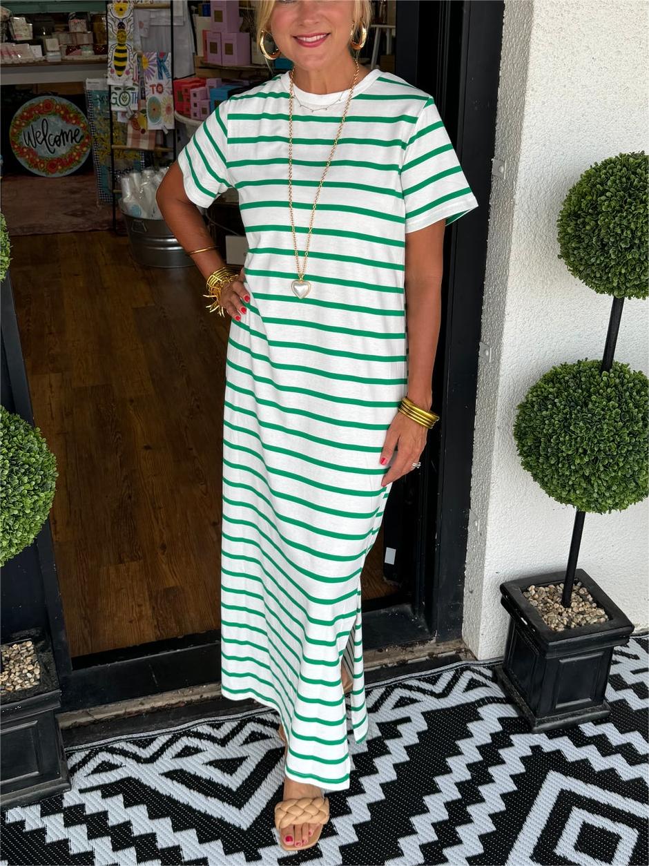 ✨Women's Summer Striped T-Shirt Dress (Buy 2 Free Shipping)