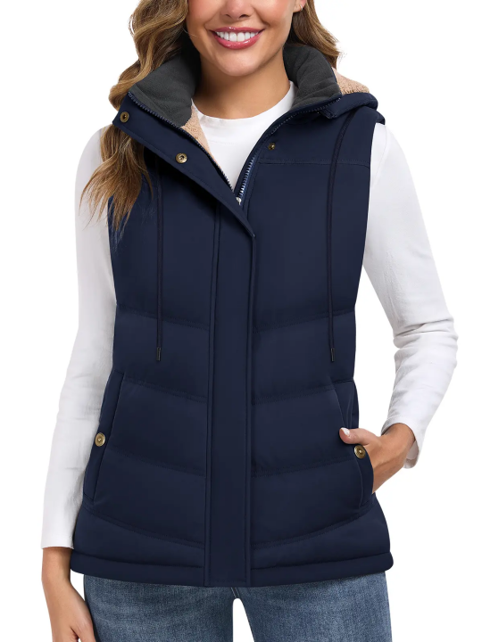 Women Fitted Sleeveless Winter Insulated Waistcoat