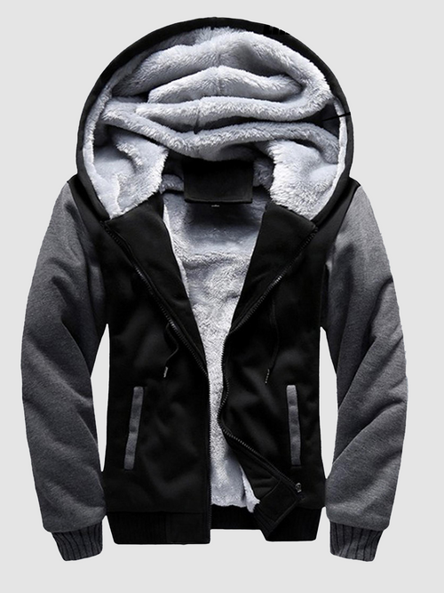 Women Thick Fleece Lined Hooded Sweatshirt Winter Warm Top