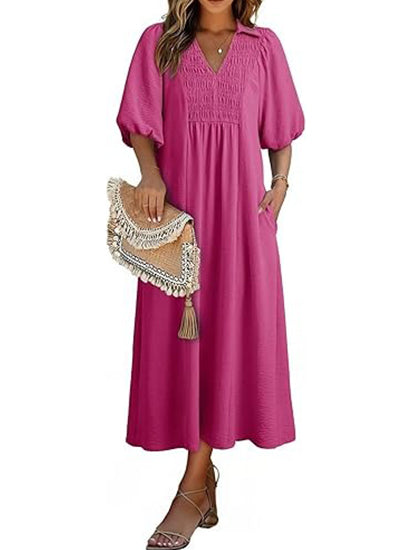 ⏰Hot Sale-Women's Summer Flowy A-Line Maxi Dress