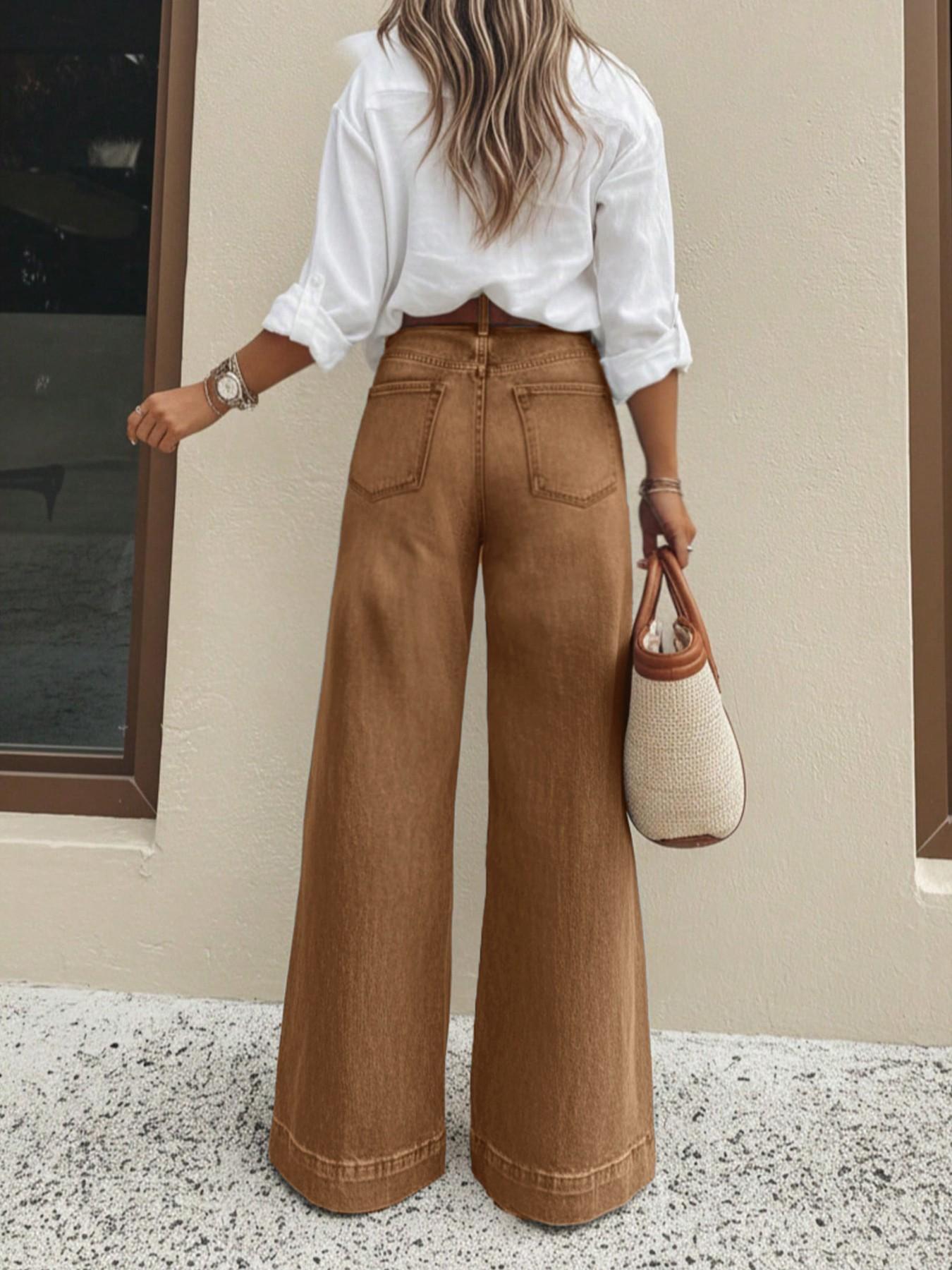 Women's High Waisted Stretchy Baggy Denim Pants