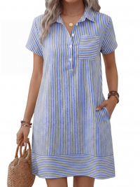 Blue White Stripe