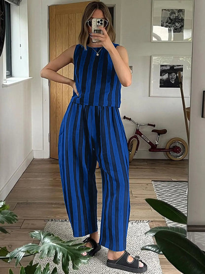 Women's Summer New Striped Set