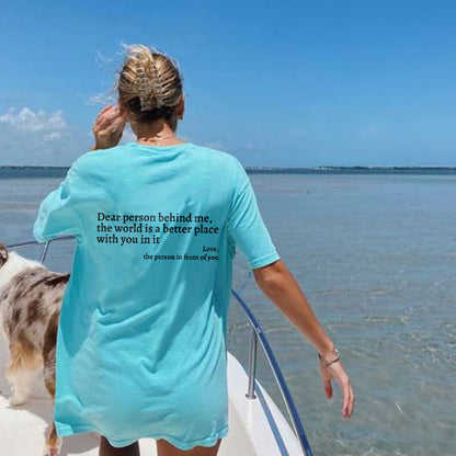 'DEAR PERSON BEHIND ME' Print T-Shirt