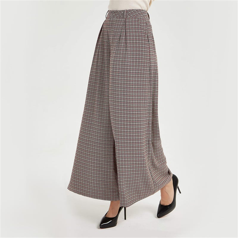 Women High Waist Casual Wide Leg Trousers