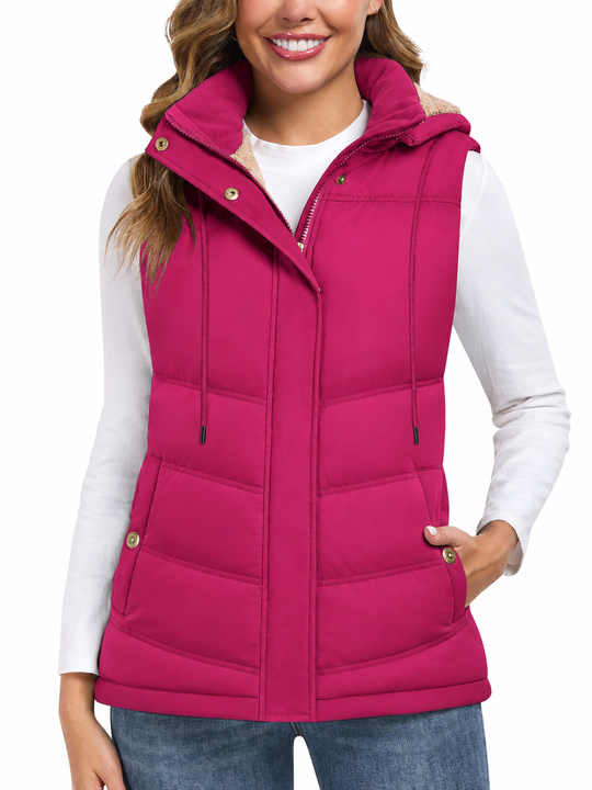 Women Fitted Sleeveless Winter Insulated Waistcoat