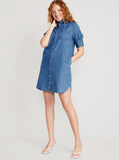 Short-Sleeve Shirt Dress (⏰ 40% OFF TODAY)