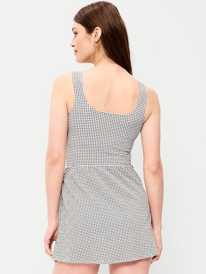 Matte Side-Tie Swim Dress