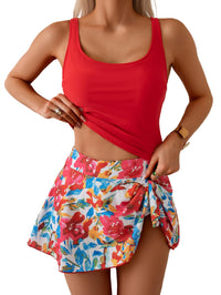 Red Blue Floral