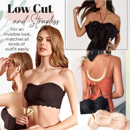 2023 Women Sexy Strapless Bra Invisible Push Up Bras