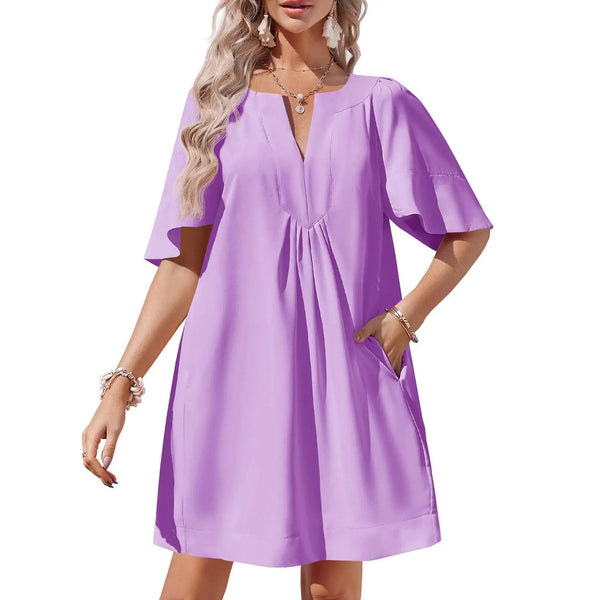 Women's Flutter Short Sleeve Mini Dress
