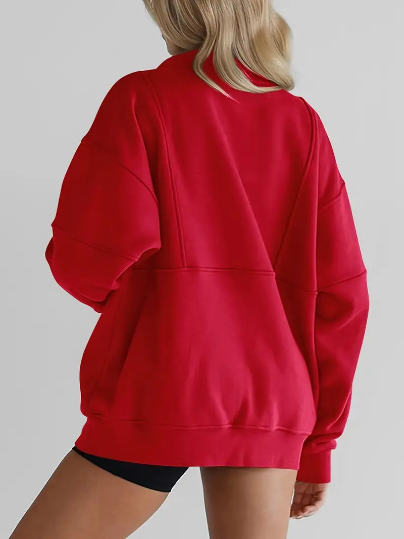Half-Zip Pullover Sweatshirt (Buy 2 Free Shipping)