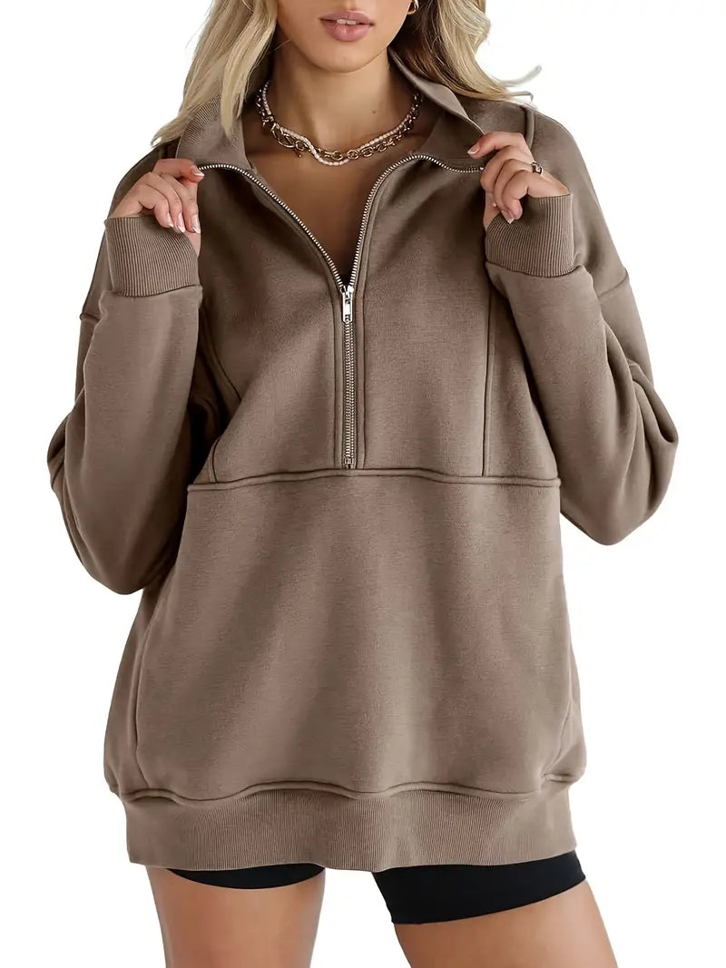 Half-Zip Pullover Sweatshirt (Buy 2 Free Shipping)