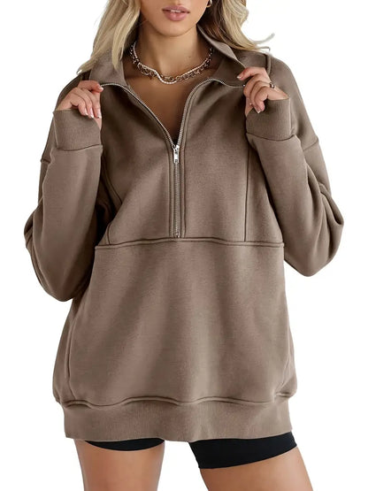 Half-Zip Pullover Sweatshirt (Buy 2 Free Shipping)