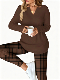 Dark Brown Plaid