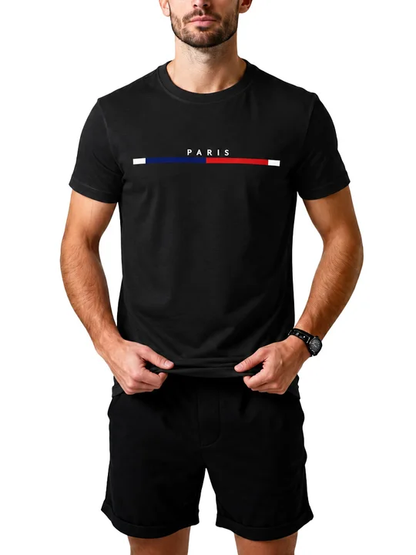 Men Graphic Print Athletic Fit Casual Short Sleeve T-Shirt