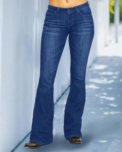 New Vintage Mid Waist Flare Jeans