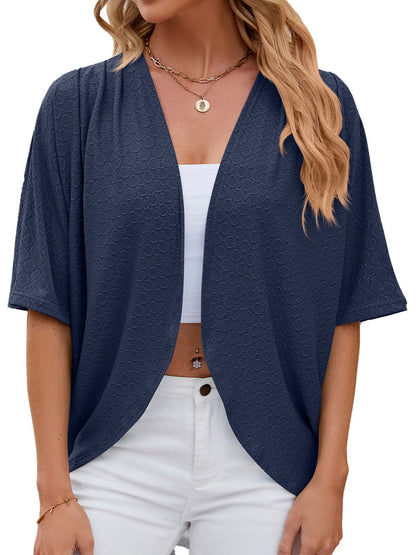 HOT SALE Women's Casual Lightweight Half Sleeve Hollow Cardigan