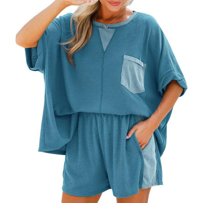 ⏰Hot Sale-Womens Summer Waffle Knit 2 Piece Outfits