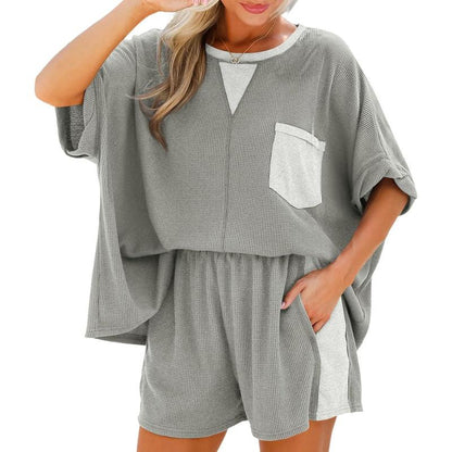 ⏰Hot Sale-Womens Summer Waffle Knit 2 Piece Outfits