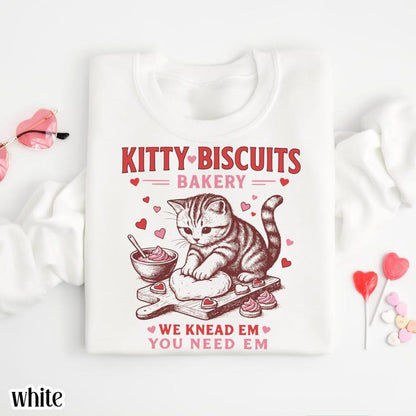Valentines Kitty Biscuits Bakery Sweatshirt