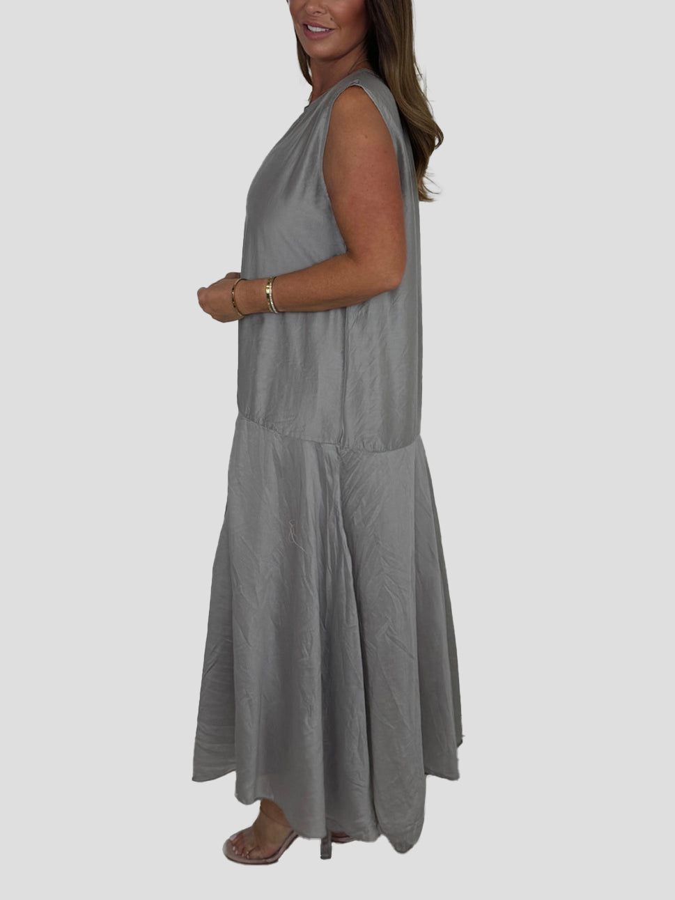 Sleeveless Round Neck Maxi Dress