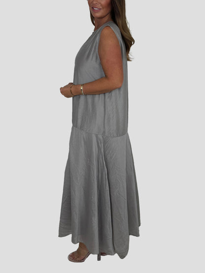 Sleeveless Round Neck Maxi Dress