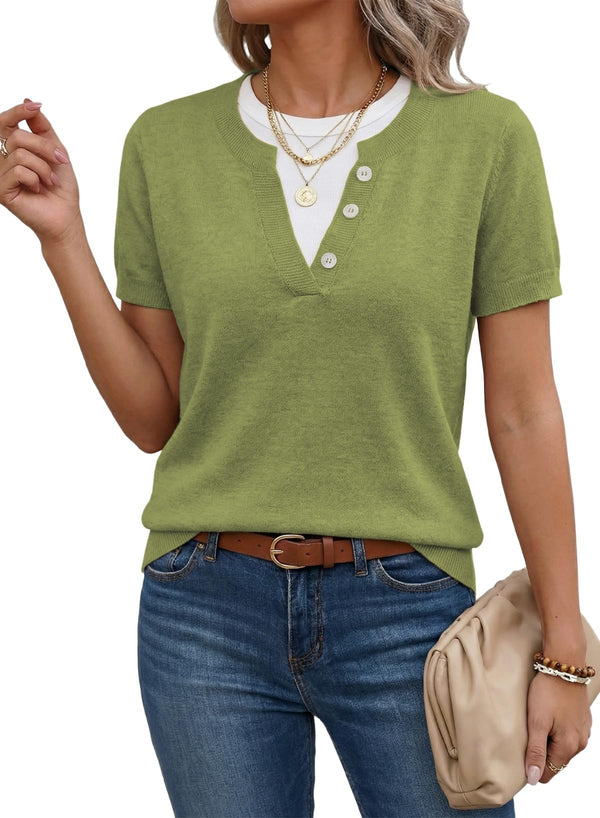 2026 SummerVibes Women's Casual Short Sleeve Knitwear