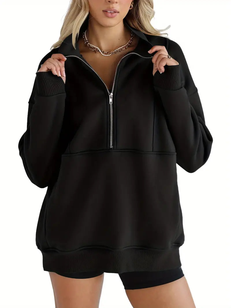 Half-Zip Pullover Sweatshirt (Buy 2 Free Shipping)