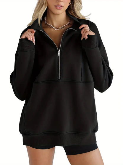 Half-Zip Pullover Sweatshirt (Buy 2 Free Shipping)