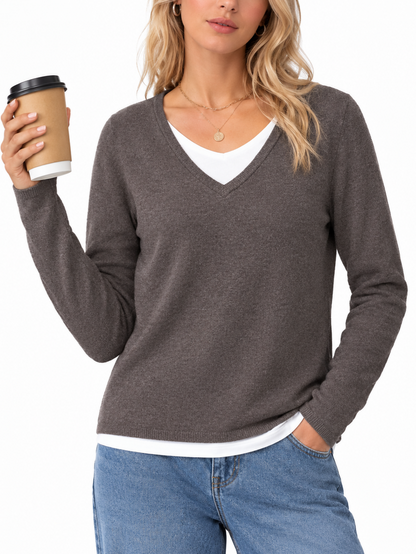 Women 2-in-1 Layered Knit Top
