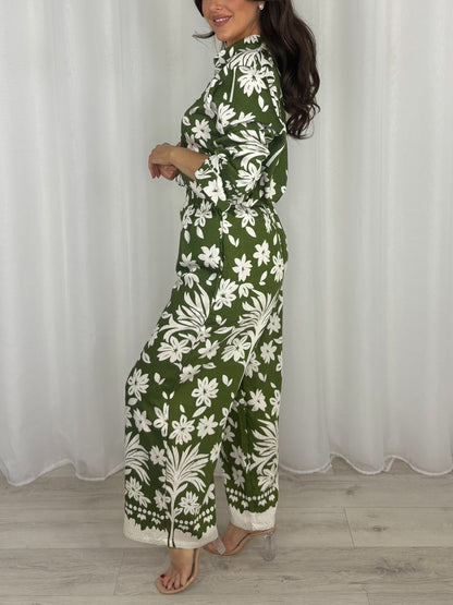 Luxury Paisley Print Button Up Shirt & Trouser Co-Ord