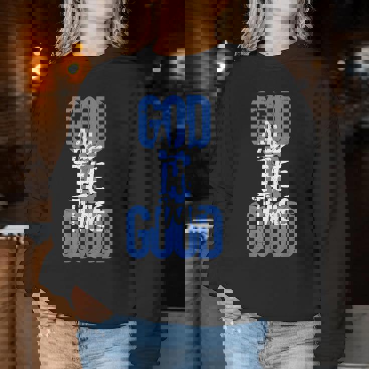 "God Is Good All the Time" Letter Sweatshirt