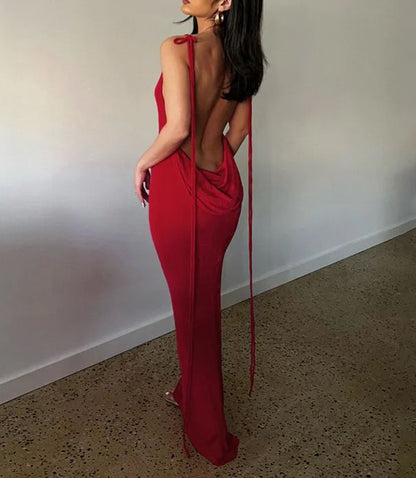SERENITY BACKLESS MAXI DRESS