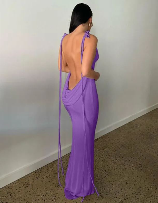 SERENITY BACKLESS MAXI DRESS