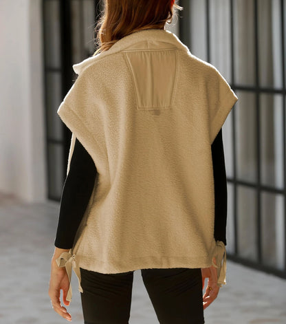 ✨Women's Fuzzy Fleece Vest Oversized Button Down Sherpa Jacket