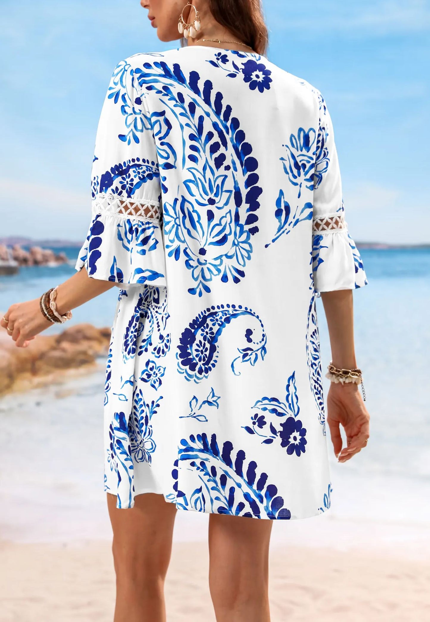 ✨2025 New Floral Print Lace Dress