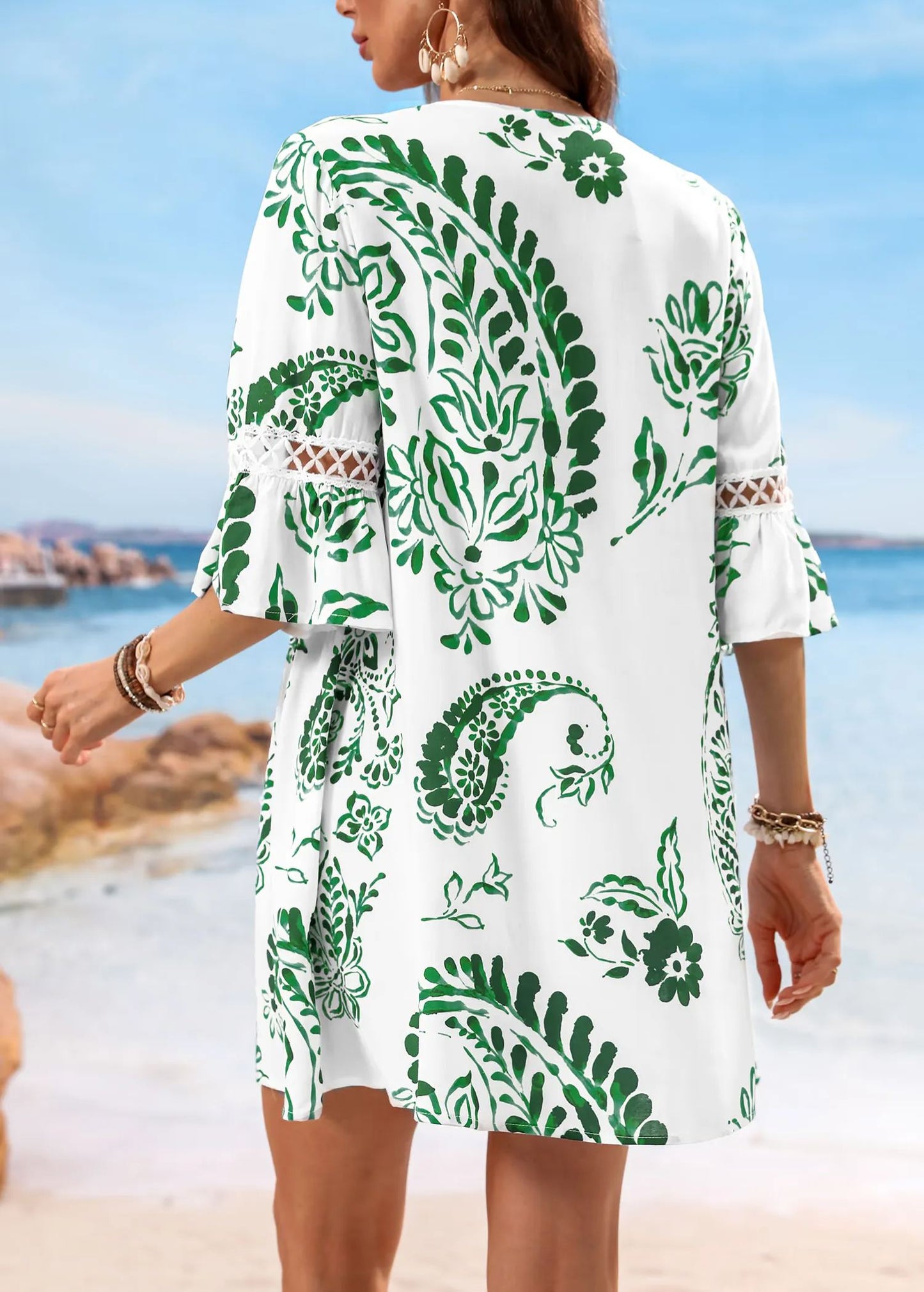 ✨2025 New Floral Print Lace Dress