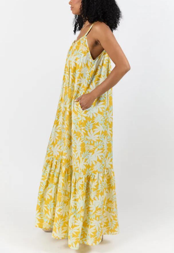 ✨Painting The Sky Multi Watercolor Chiffon Maxi Dress SALE