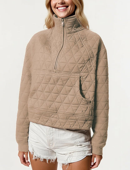 Women's Half-Zip Quilted Jacket Pullover