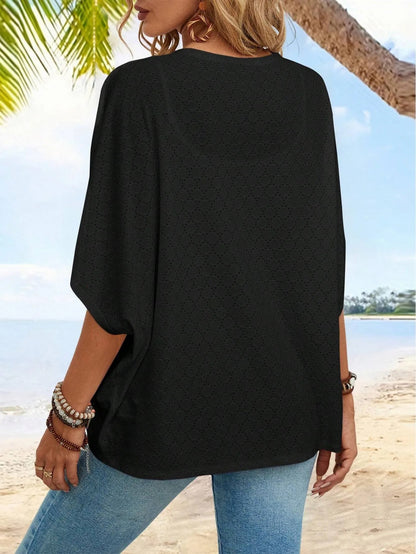 HOT SALE Women's Casual Lightweight Half Sleeve Hollow Cardigan