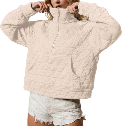 Women's Half-Zip Quilted Jacket Pullover