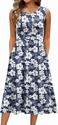 Dark Blue Floral