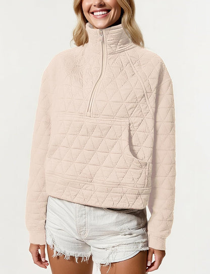 Women's Half-Zip Quilted Jacket Pullover