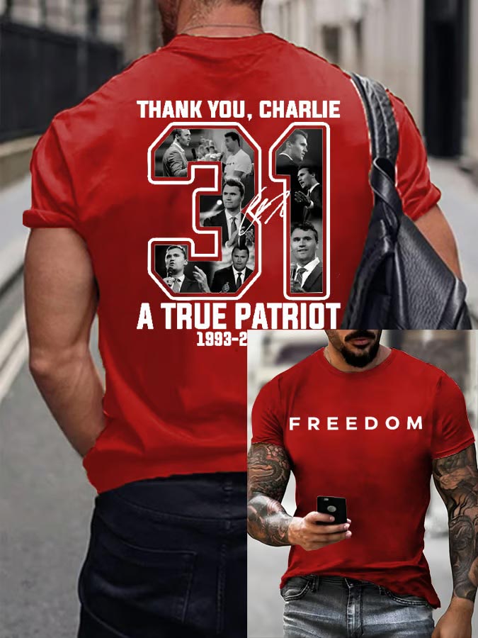 Justice for Charlie Kirk, Freedom Shirt Unisex T-Shirt