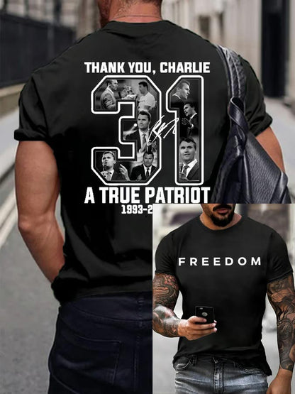 Justice for Charlie Kirk, Freedom Shirt Unisex T-Shirt