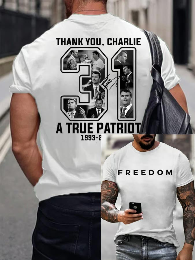 Justice for Charlie Kirk, Freedom Shirt Unisex T-Shirt