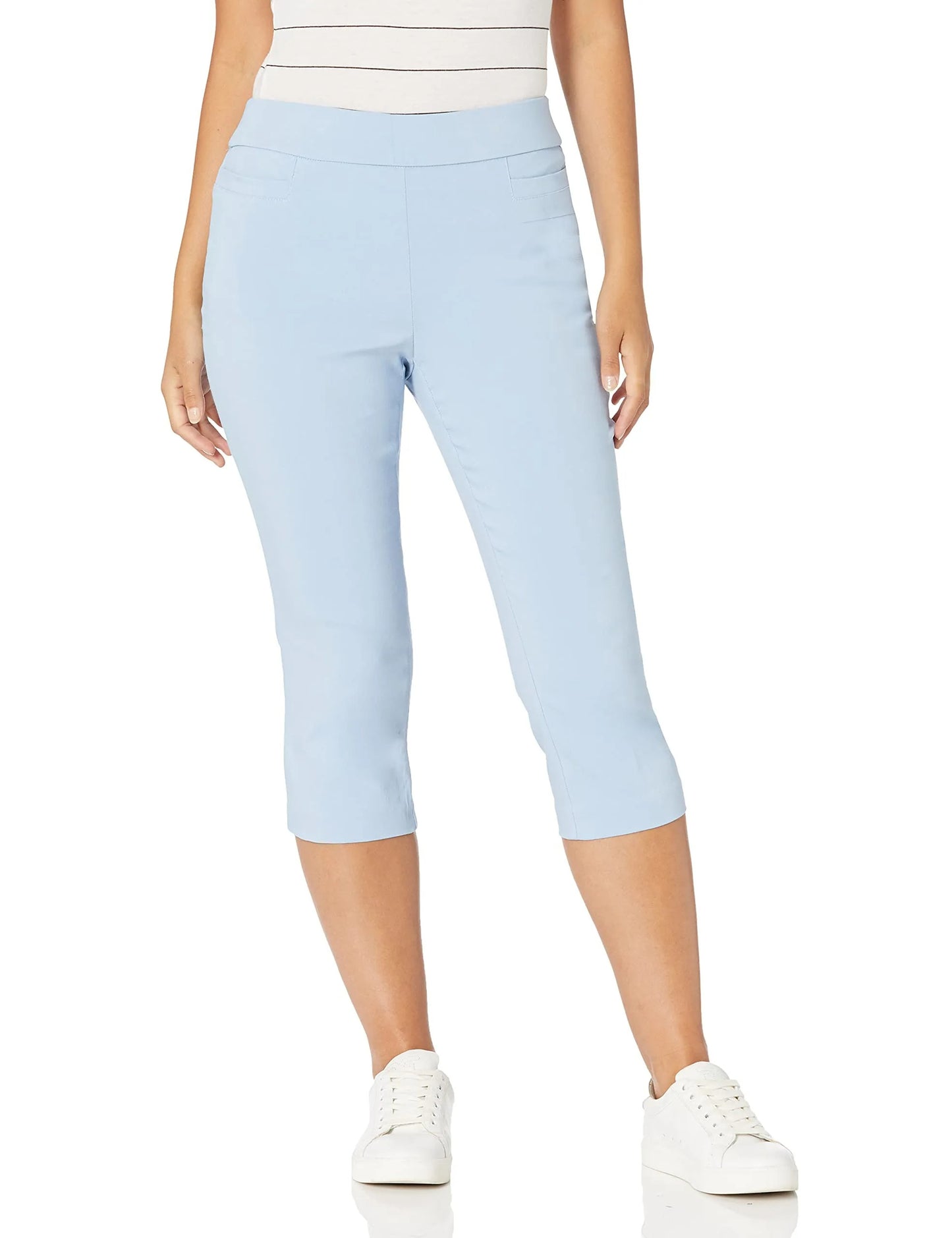 Women's High Waist Pull on Capri L Pocket